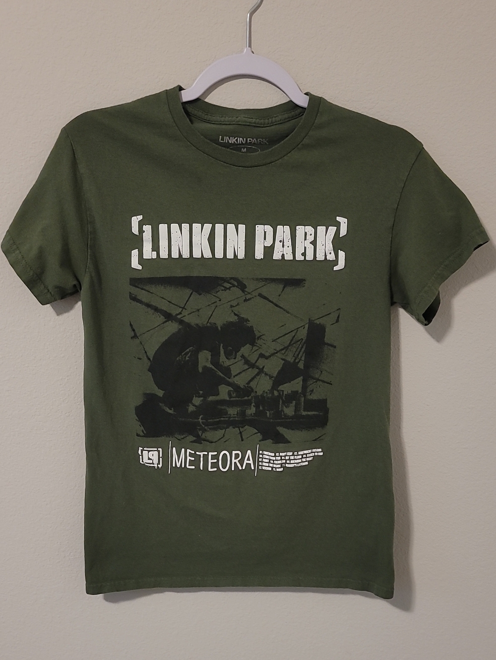Linkin Park Meteora Graphic Tee — Olive